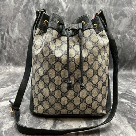 Gucci Black and Gray Women's Bucket Bag - Picture 2 of 11